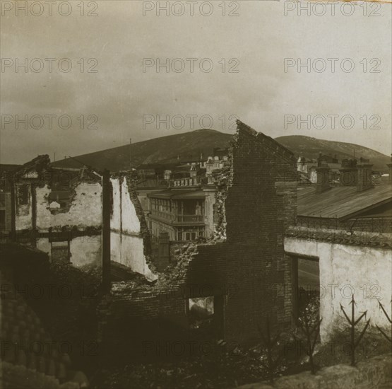 Abandoned palace of Viceroy Alexieff, destroyed by Japanese shells - Port Arthur 1905