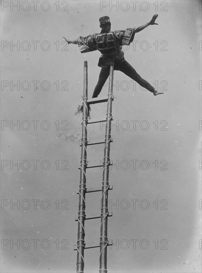 Acrobatic Performance of a Japanese Fireman
