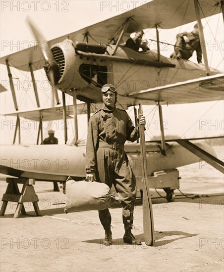 Lt. R.E. Byrd, U.S.N. with rubber life boat, [4/27/25] 1925