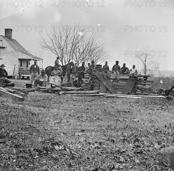Black group at Aiken's farm 1863