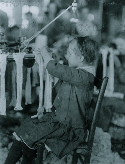 Workers in the Cherokee Hosiery Mill, Rome, Ga.  The youngest are turners and loopers.  1913