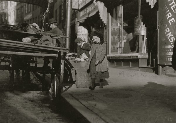 Among Ash Barrels. Garbage Gleaners.  1909