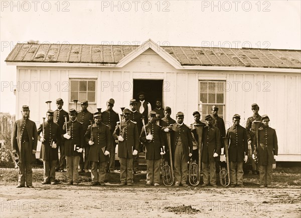 Arlington, Va. Band of 107th U.S. Colored Infantry at Fort Corcoran] 1865