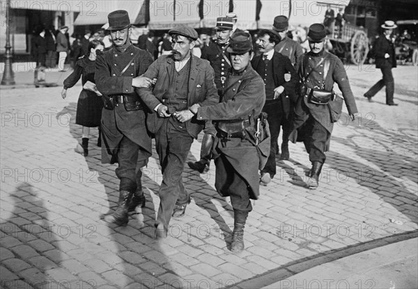 Arrests in Food Price Riots, St. Quentin. France 1912