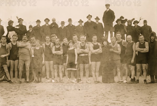 Awimmer at Coney Island with Trophy 1914