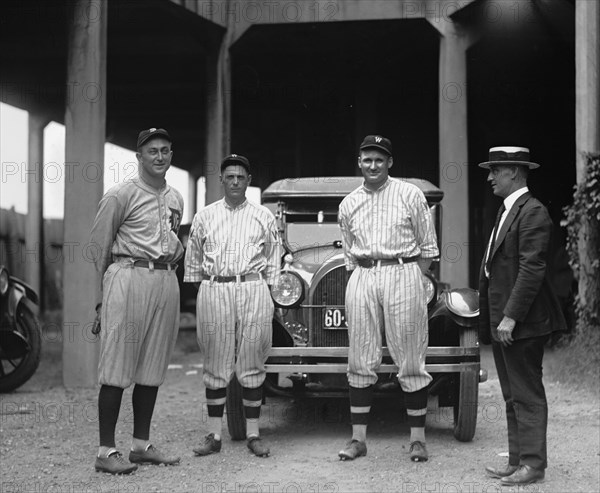 Baseball Players Ty Cobb, Milan, Johnson, Eddie Black 1922
