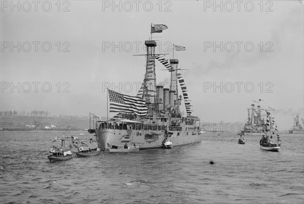 Battleships Connecticut & Mayflower 1912