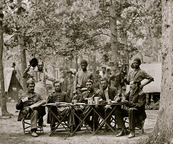 Bealeton, Virginia. Officer's mess. Company F, 93d New York Volunteers Headquarters, Army of the Potomac 1863