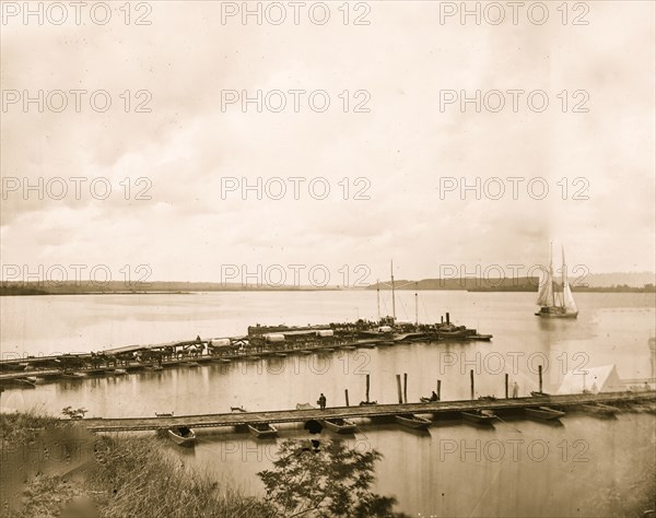 Belle Plain, Virginia. Pontoon wharf 1864