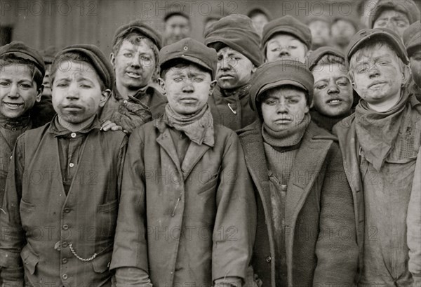 Breaker boys in #9 Breaker, Hughestown Borough, Pa. Coal Co.  1908