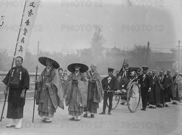 Buddhist Bishop with Retinue in Tokyo