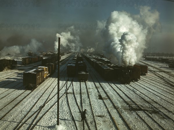 Train Yard in the snow 1942