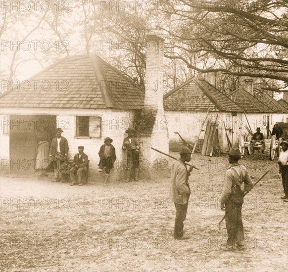 Cabins where slaves were raised for market--The famous Hermitage, Savannah, Georgia 1903