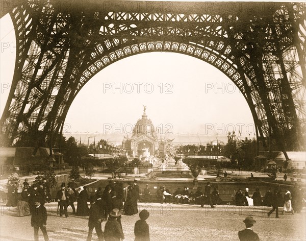 Paris Universal Exposition as seen from the Base of the Eiffel Tower 1899