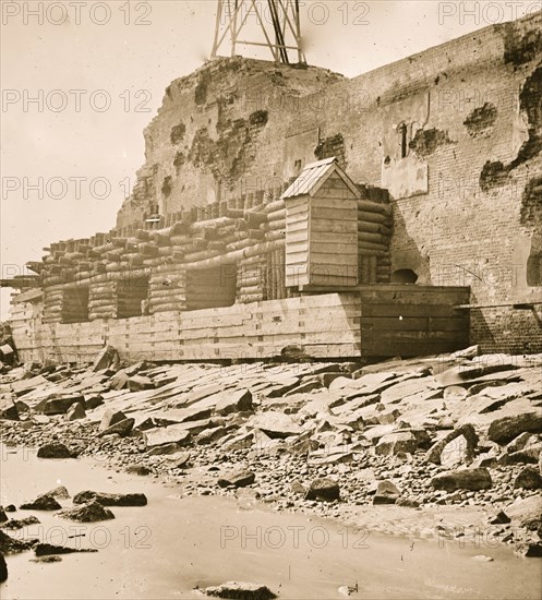 Charleston, S.C. Palmetto reinforcements on the channel side of Fort Sumter 1865