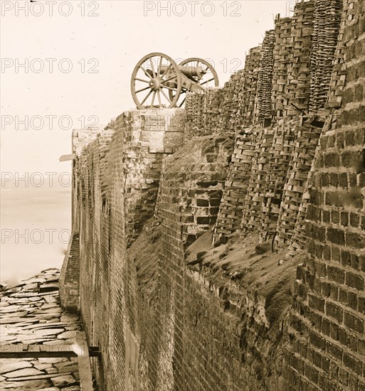 Charleston, S.C. Palmetto reinforcements on the channel side of Fort Sumter 1865