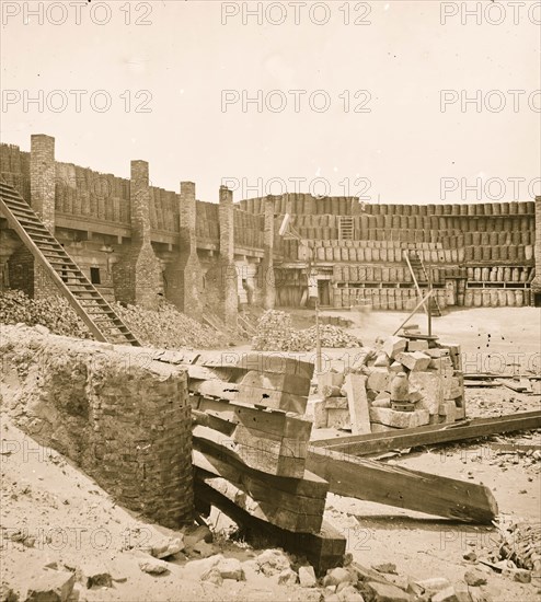 Charleston, South Carolina. Interior view of Fort Sumter 1865