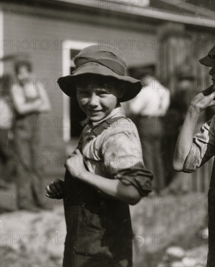 Charlie Foster has a steady job in the Merrimack Mills. School Record says he is now ten years old. His father told me that he could not read, and still he is putting him into the mill. 1914