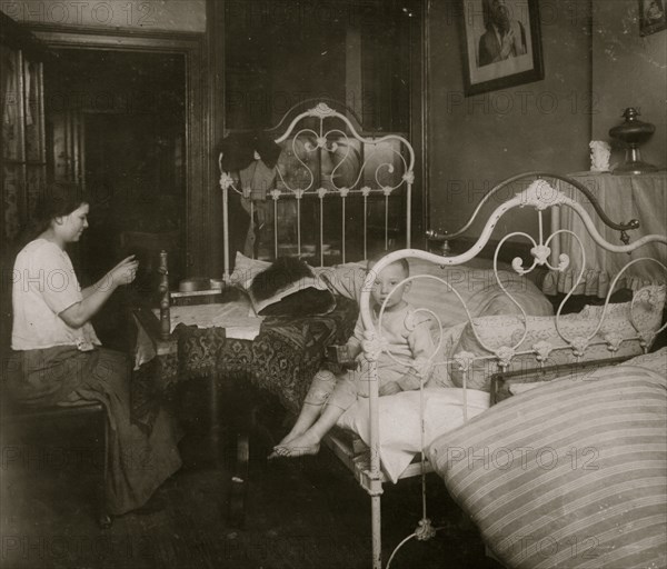 Children playing with Campbell kid dolls. 1912