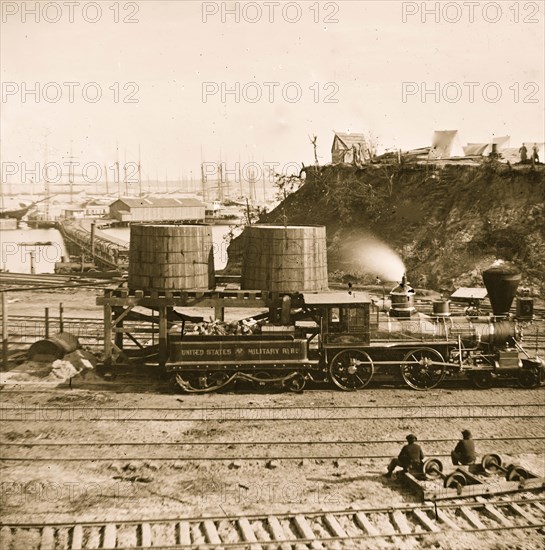 City Point, Va. "Gen. J. C. Robinson" and other locomotives of the U.S. Military Railroad 1863