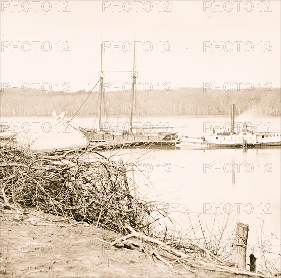 Medical supply boat Planter at General Hospital wharf on the Appomattox 1864