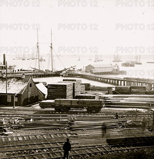 City Point, Virginia. Ordnance wharf 1865