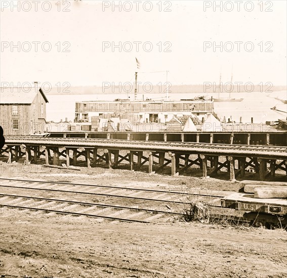City Point, Virginia. Railroad tracks and dock 1864
