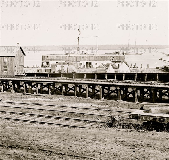 City Point, Virginia. Railroad tracks and dock 1864