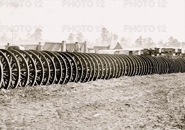 City Point], Virginia (vicinity). Park of army wagon wheels 1864