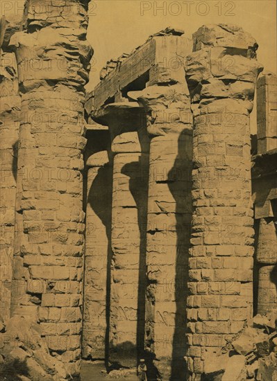 Columns of a temple, Thebes, Egypt 1880
