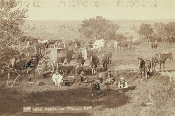 Mess scene on "round up" 1890