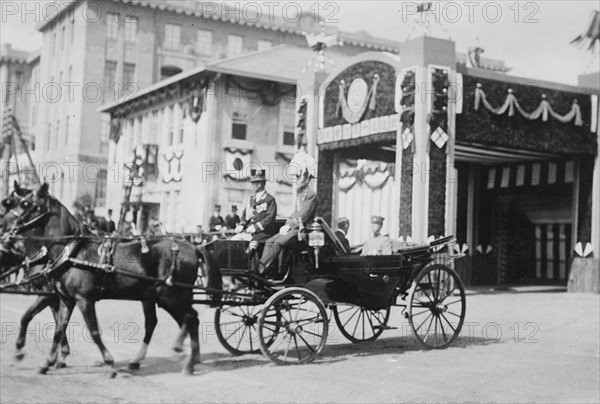 Crown Prince of Japan in Horse Draw carriage