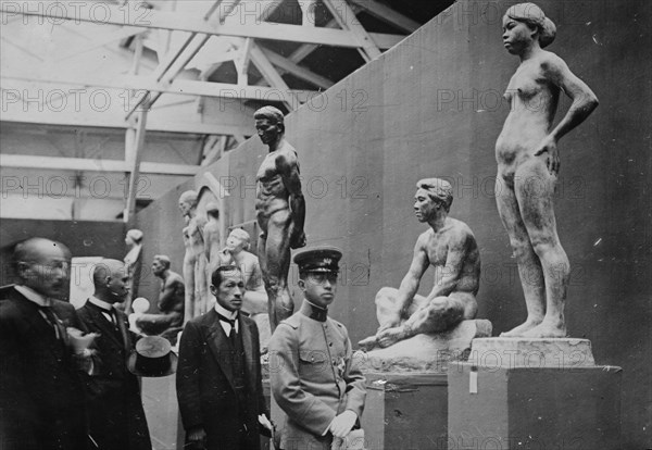 Crown Prince of Japan in the Hall of Statues