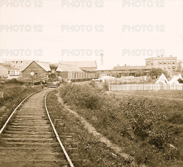 Culpeper Court House, Va. Freight train on Orange and Alexandria Railroad 1862