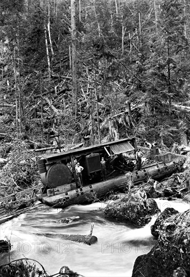 Logging Boat in a Tangle 1920