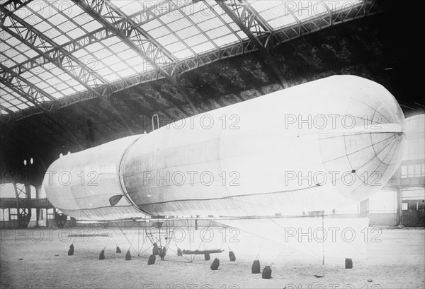 Dirigible balloon on Baron E. DeMarcay