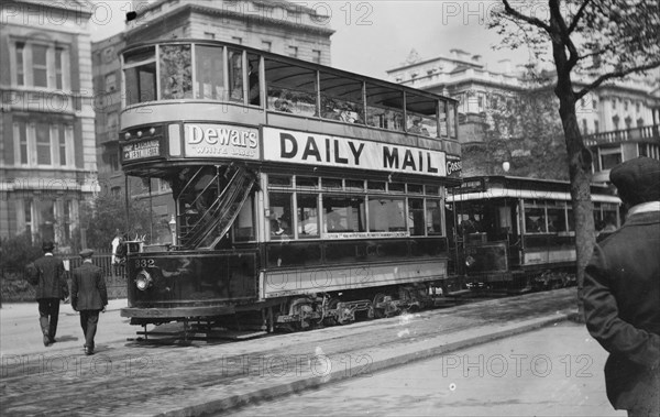 Double Decker London Tram Car