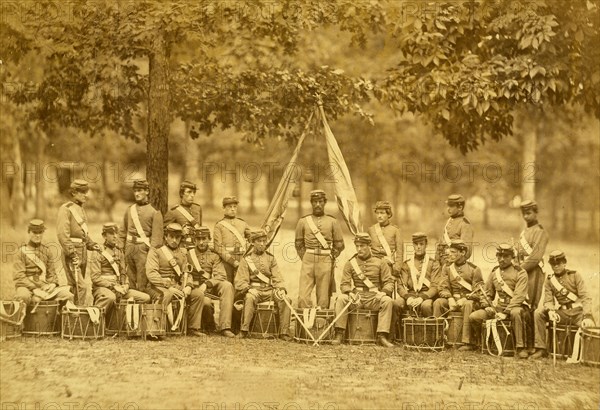 Drum corps, 8th New York State Militia, Arlington, Va., June, 1861 1861