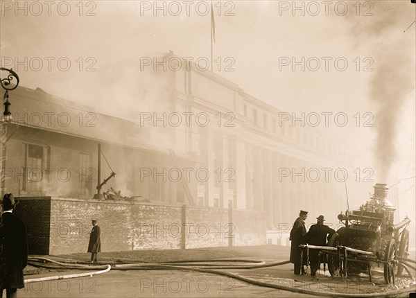 ENGRAVING AND PRINTING, BUREAU OF. TREASURY DEPARTMENT. FIRE, FEBRUARY 21. 1916, FROM SPONTANEOUS COMBUSTION  1916