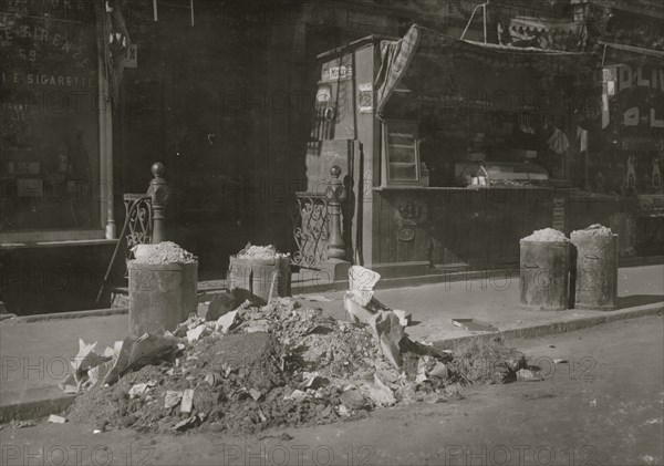 Entrance to tenements, 53 to 59 MacDougal St., N.Y., (licensed) in which coats and flowers are made.  1912