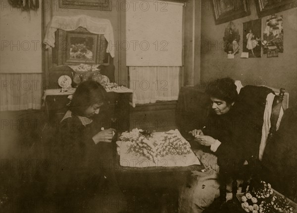 Flower making. A night scene  1912