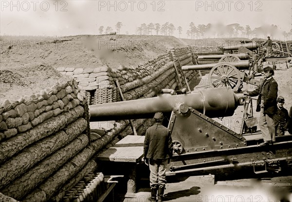 Fort Brady, Va. Battery of Parrott guns manned by Company C, 1st Connecticut Heavy Artillery 1864