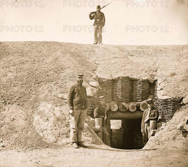 Fort Brady, Va. Entrance to magazine 1865