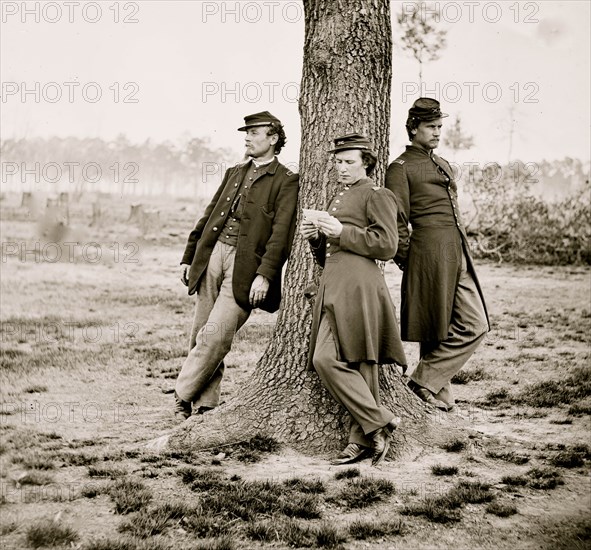 Fort Brady, Va. Three officers of the 1st Connecticut Heavy Artillery 1864