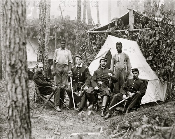 Officers of 114th Pennsylvania Infantry in front of Petersburg, Va., August, 1864 1864