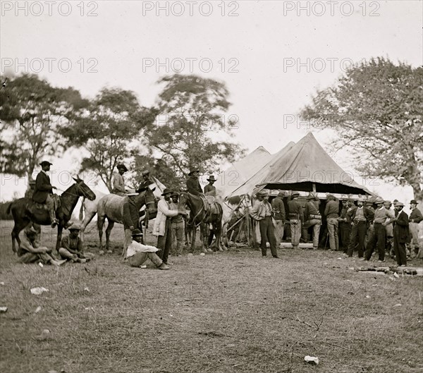 Fredericksburg, Va. Soldiers filling canteens 1864