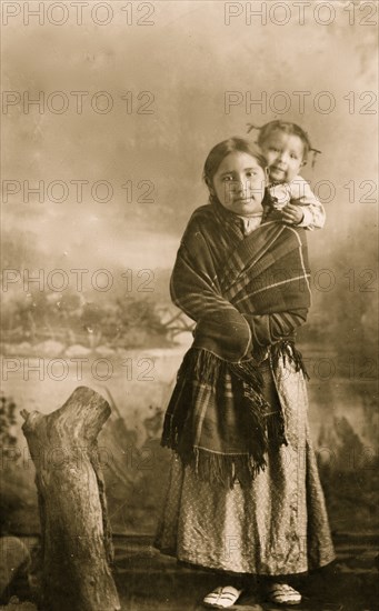 Amy Tough-Feather and papoose 1909