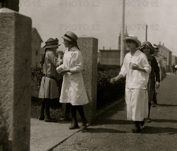 Going to School. About 14-16 years. Watson School - Flint Village 1916