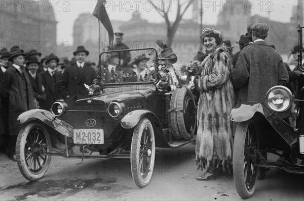 Golden Flyer leaving N.Y., 4/6/17 with Claire Rochester 1917