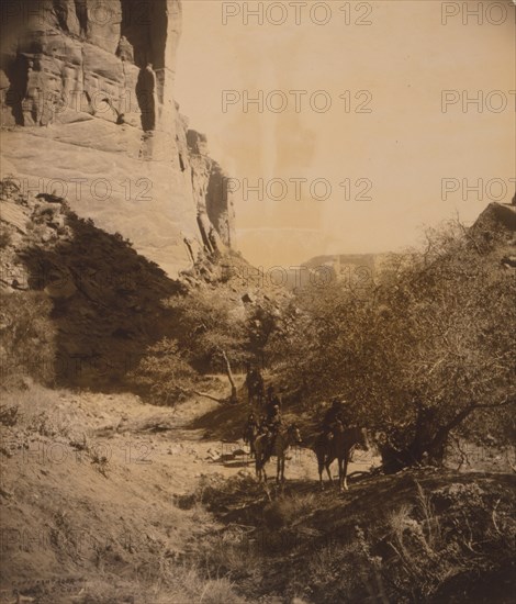 Navahos in Tesakod Canyon 1904